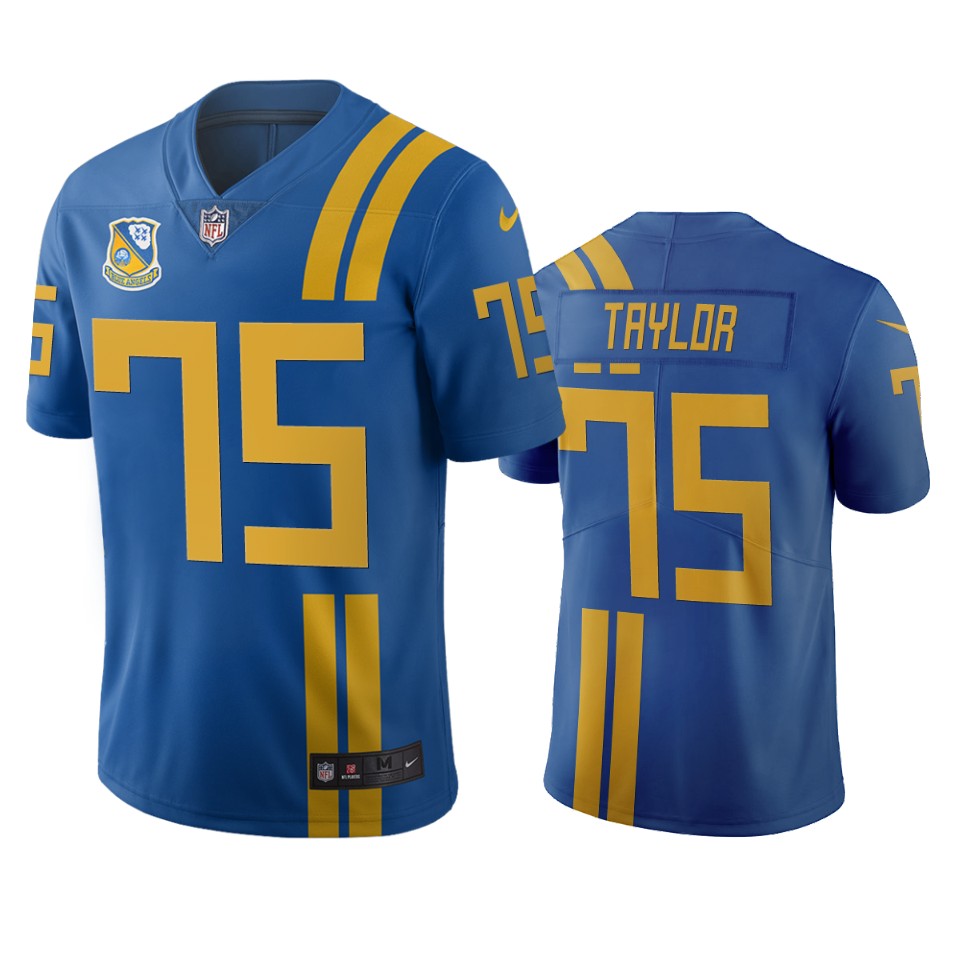 Men Nike Jacksonville Jaguars #75 Jawaan Taylor Royal Vapor Limited City Edition NFL Jersey